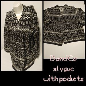 Black and white aztec cardigan
